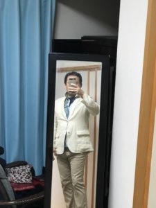 麻ジャケット メンズコーデ